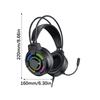 Led Illuminated Headset with 7.1Channel Surround Sound Adjustable Noise Reduction Mic for Gaming Enthusiasts Comfort Fit