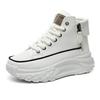 Women's ZY0011 High-Top Sneakers, Autumn 2023, Round-Toe, Thick-Soled, Height-Increasing, Casual Street Style.