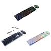 RGBs Illuminated Mechanical Keyboards Mouse Set USB Plugs Play 104Key Layout For PC Tablets Typing