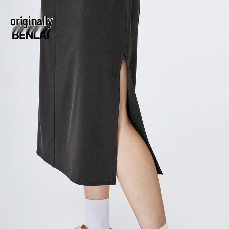 BENLAI Women's Antibacterial Stand Collar Long Sleeve Slim-fit Dress BNM750008