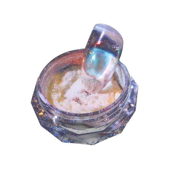 Yousheng Aurora Effect Nail Glitter Powder Ice Penetration Colorful Mirror Neon Dust Nail Art Chrome Pigment for Female