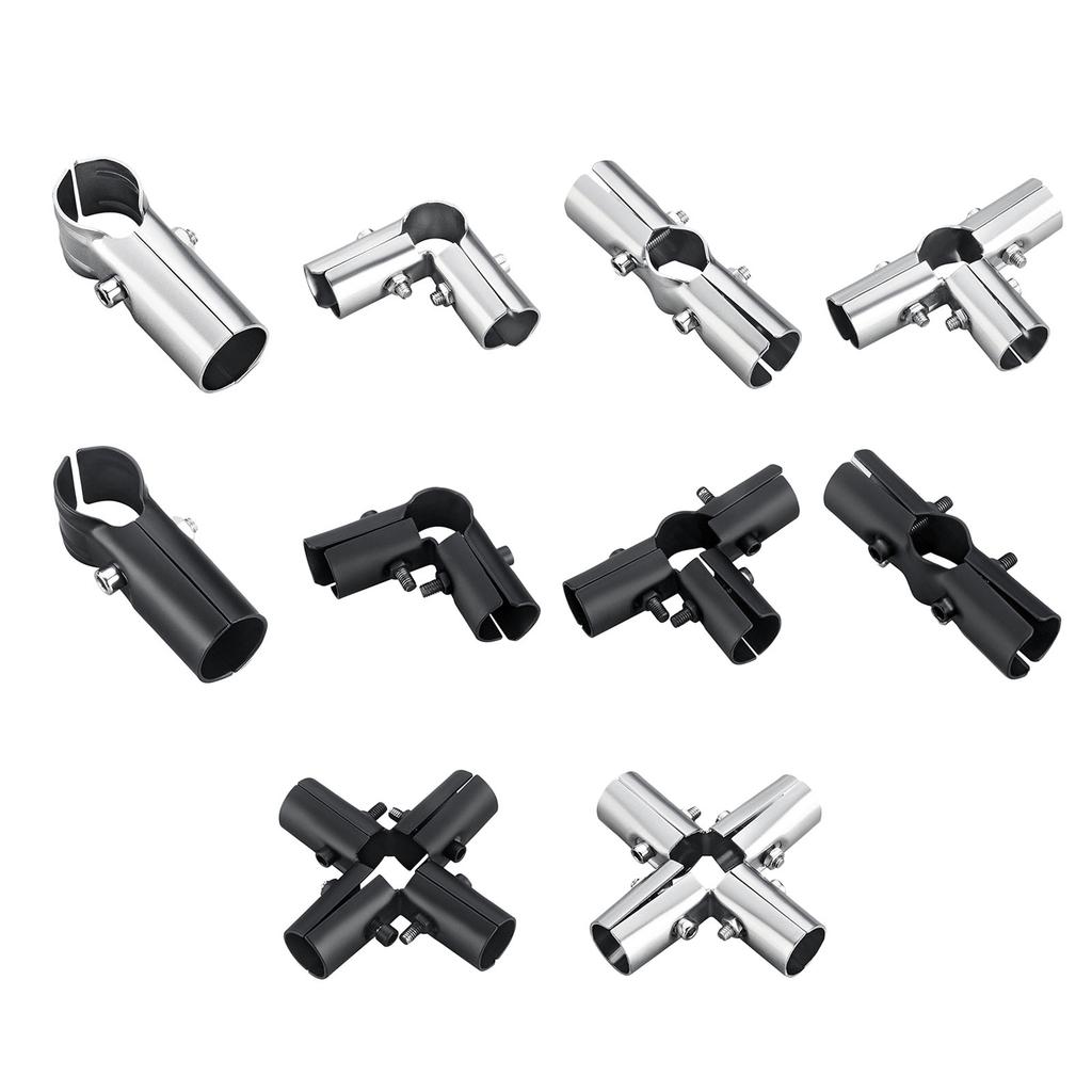 5 Stück Edelstahlrohr-Verbindungsstücke für Schränke und Gewächshäuser Rundrohrverbinder Trockengestell-Fittings
