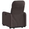 Recliner with Rising Function Dark Brown Fabric