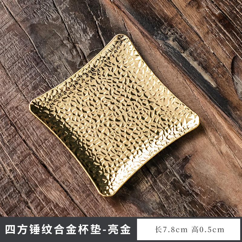 Japanese Style Tea Trays Retro Copper Anti Scalding Cup Holder Mat Pad Kung Fu Teaset Coffee Coaster Tea Ceremony Accessories