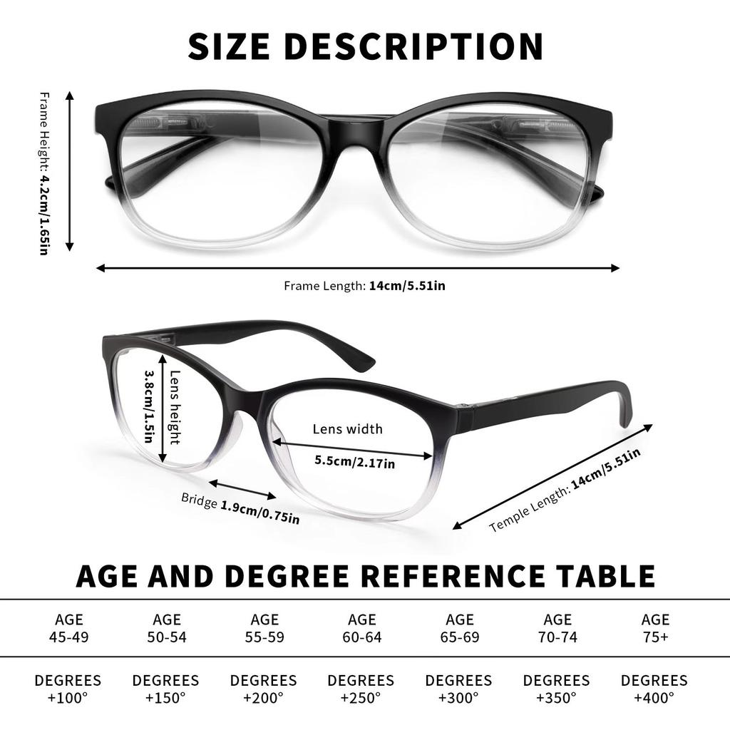 1pack Auto-Focus Reading Glasses Lightweight PC Frame Unisex Design Ideal for Computer Use & Perfect Gift Choice