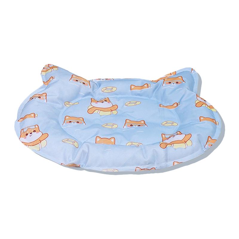 

Cooling Mat for Cats Pet Summer Sleeping Pads No Need to Freeze or Refrigerate Easy to Clean for Indoors Outdoors Use синий