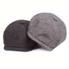 Men Vintage Beret Hat with Visor Leisure Cap Breathable & Skin-Friendly with Adjustable Head Circumference Street Style 1pc