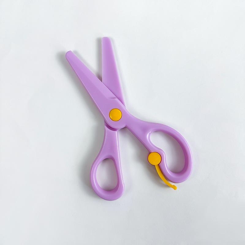 1/4pcs Macaron Color Plastic Scissors for DIY Paper Work Plastic Blunt Tips Craft Supplies School Art Paper Cutting
