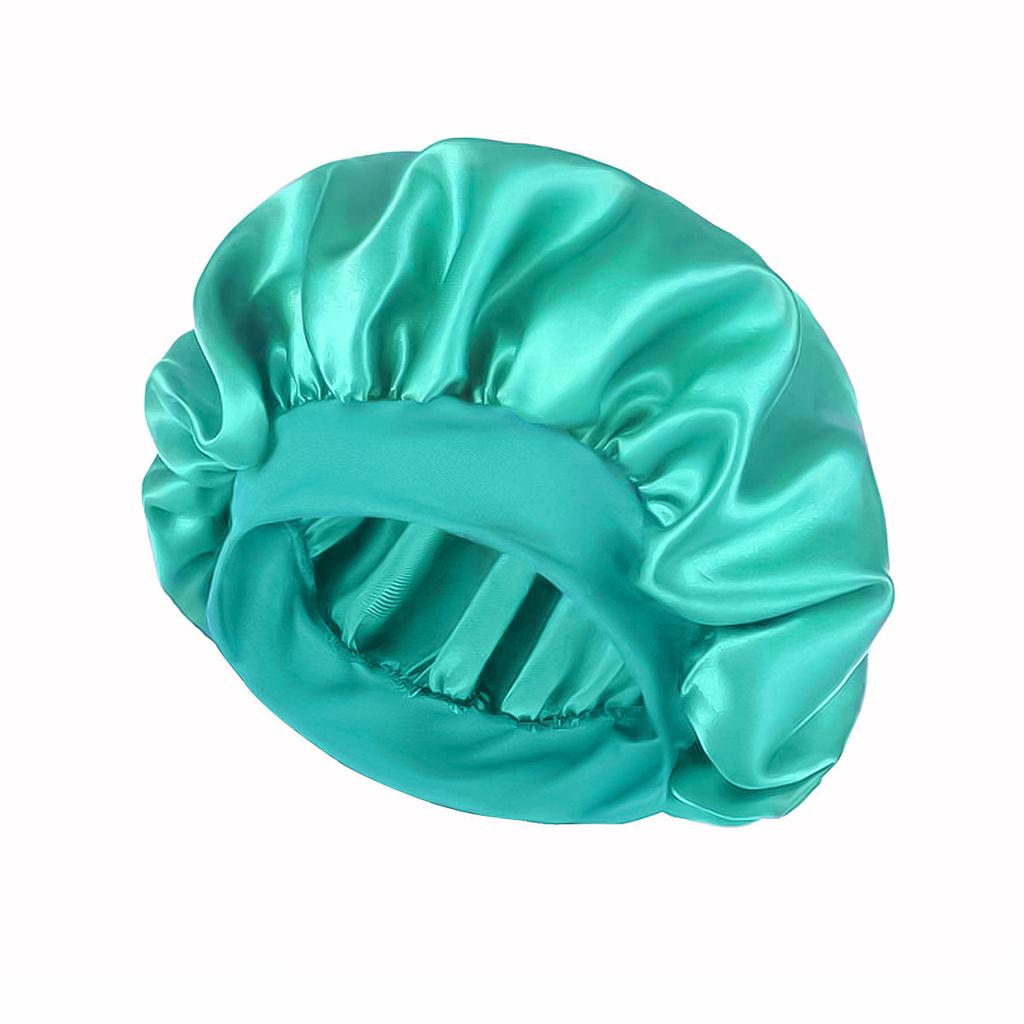Satin Bonnets Night Sleeping Cap Large Elastic Wide Soft Band Colorful Silk Hat for Curly Hair Care Beauty Makeup for Women