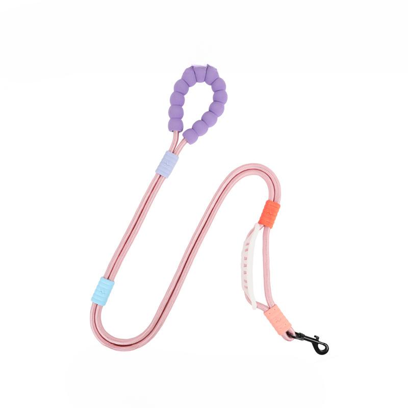 

Новый наклонный поводок для собаки с двумя руками, облачная пена, дофаминовый контраст, многофункциональный поводок для собаки, поводок для собаки 10mm*140cm