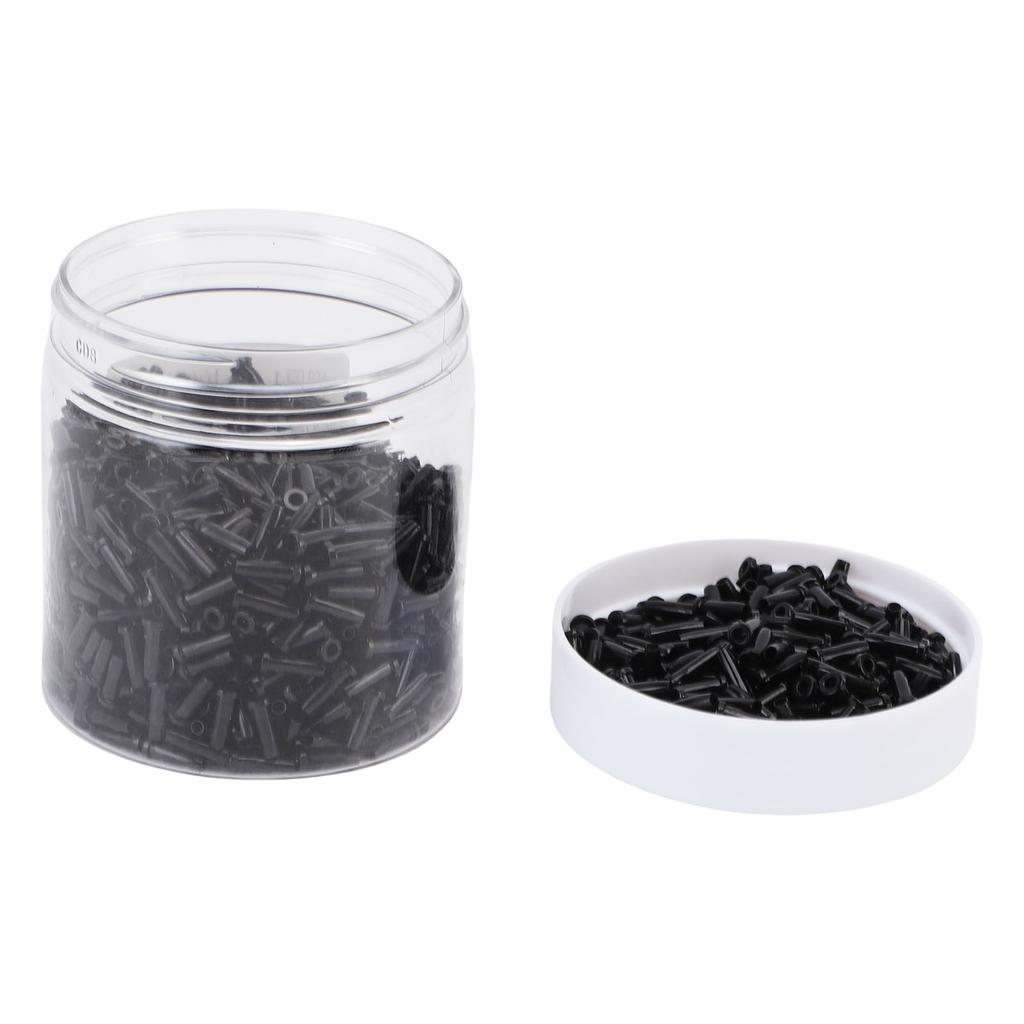 Badminton String Protector Nylon 12 Badminton Grommets 0.10x0.3in Badminton Racket Line Hole Protector Set Black