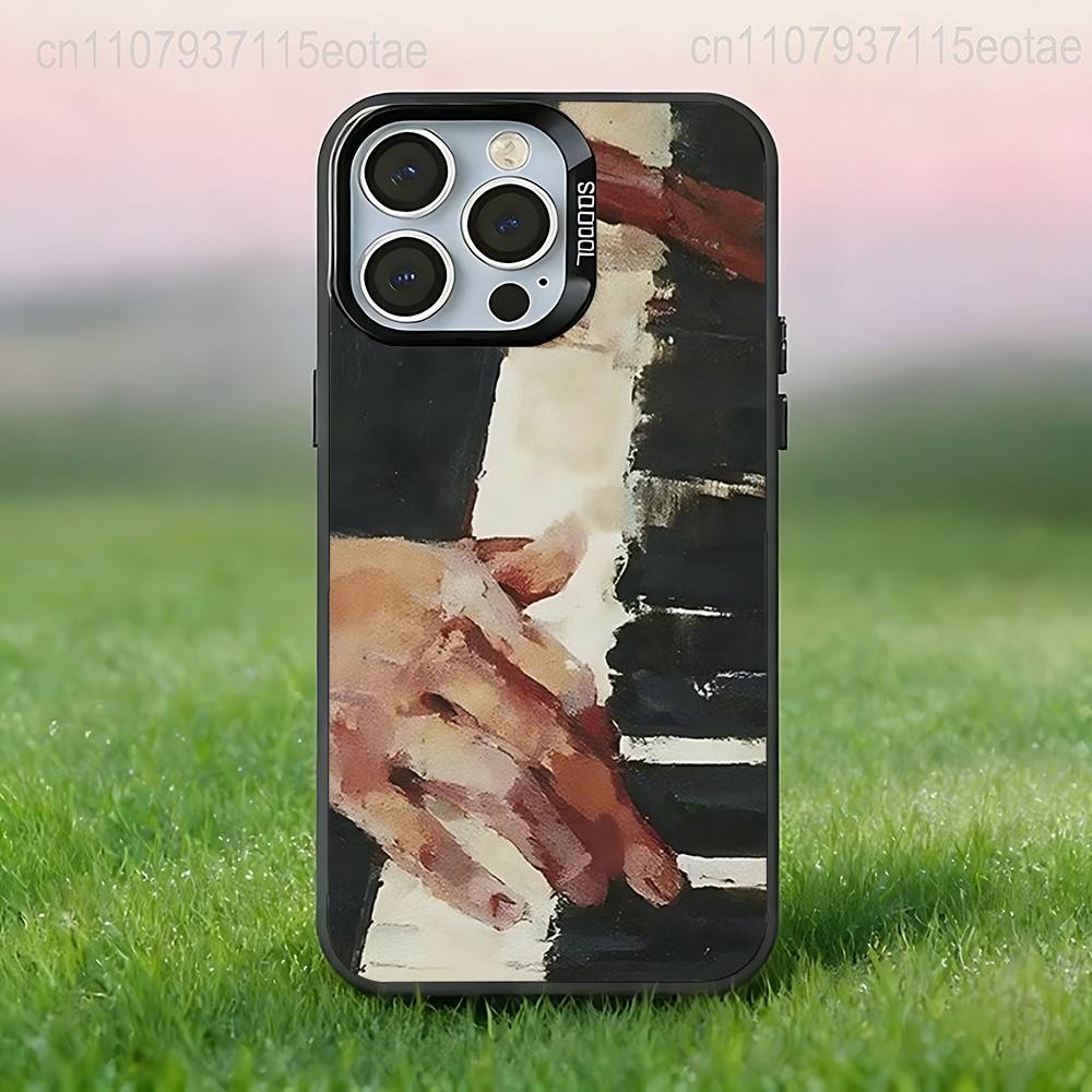 

Piano Classical Music Black Phone Case Compatible with iPhone 17 16 15 14 13 12 11, Pro, Max, Plus, E, Air, Mini iPhone14Pro