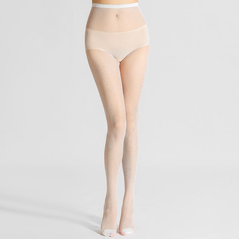 Mesh Socks Summer Diamond Thin Women's Sexy Hollow Black Popular Leg Fishing Net Socks Trend Mesh Socks