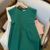 Circyy Kleider für Damen Flatterärmel Weißes Kleid Koreanisch Chic O-Ausschnitt Sommer Süß Lässig A-Linie Mode Schlichte Vestidos