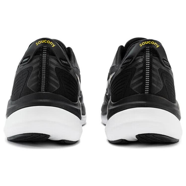 SAUCONY Runshield Slip Resistant, Abrasion Resistant, Waterproof Low Top Casual Running Shoes Unisex Black Yellow S28185-4