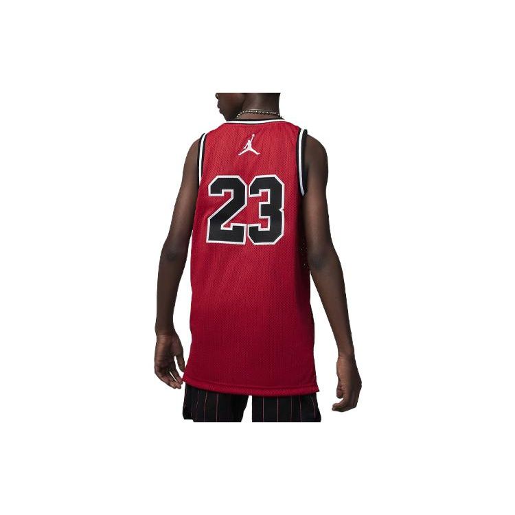 Jordan Kids Alphabet And Number Print Round Neck Sports Tank Top Kids Tops Red 95A773-R78