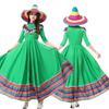 Halloween Traditional Style Adult Children Large Skirt Skirt Grid Dress Costume