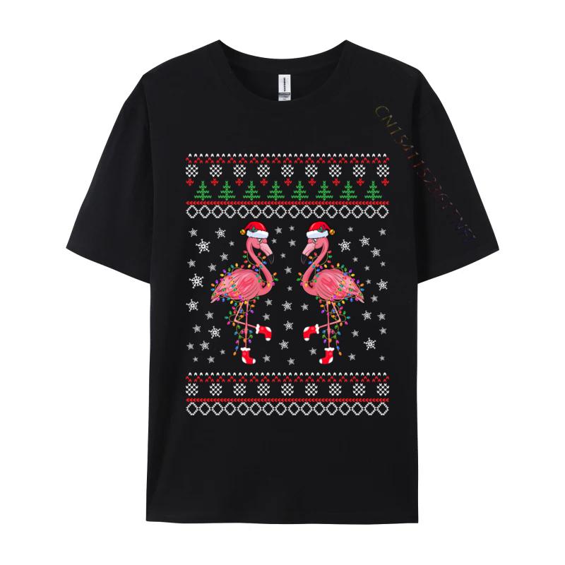 Flamingo Christmas Lights Ugly Sweater T-Shirt