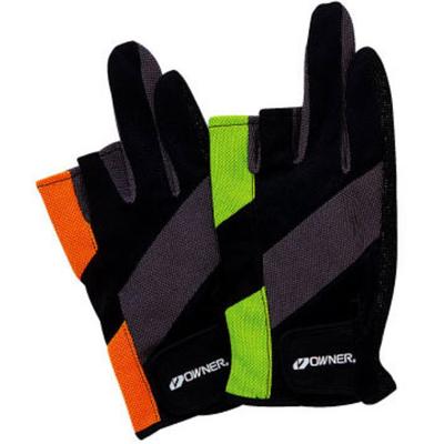 OWNER Fishing Size L Gloves, Mesh, Thin, 3-Piece Cut,