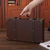 Luxury Retro European Style Wooden Treasure Handheld Box Storage Case Jewelry Suitcase Clothing Store Display Shooting Props
