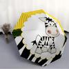 1pc Zebra Print Automatic Umbrella Portable Home Essential Umbrella, Iron Umbrella Structure Suitable for All Seasons yy251123114