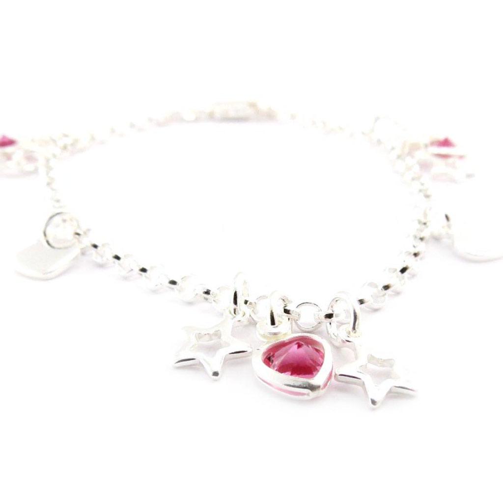 Les Trésors De Lily [D8005] - Silver Bracelet 'Pimprenelle' Silver Pink - 10 Mm