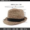 Jazz Straw Hat British Curled Top Hat Summer Men's and Women's Hollow Hat Gentleman's Hat Tide Travel Sunshade Sun Protection Hat