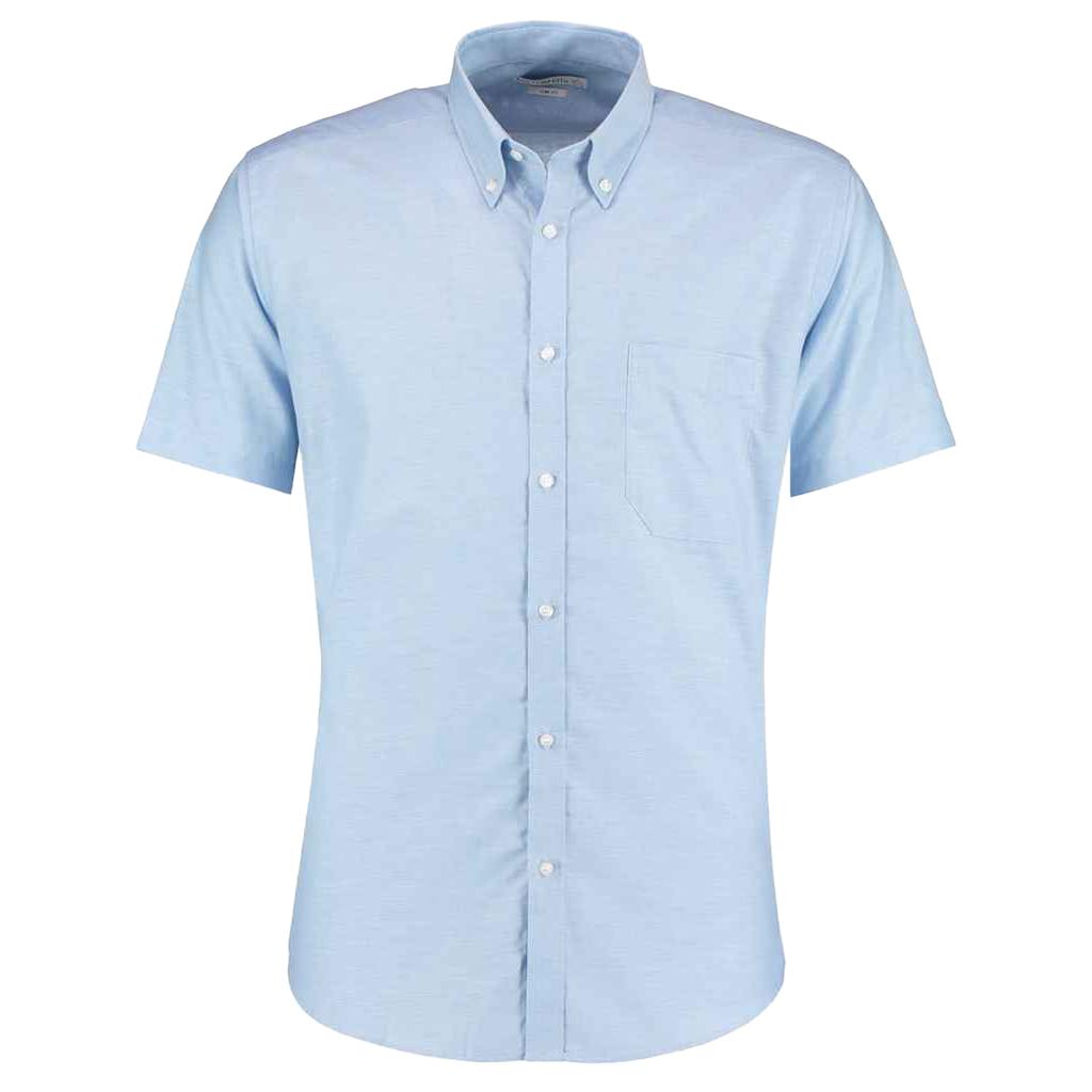 Kustom Kit Mens Oxford Slim Short-Sleeved Shirt