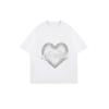 Oversized T Shirt Black Heart Print Wake The Life Graphic Tee Casual Streetwear Fashion Top Women Summer Outfit
