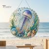 Beach Style Home Decor Coastal Faux Pearl Painting Kit, Ocean Theme Art DIY Sparkling Gemstone Crafting Sea Animal Ornament Craft Kit for Adults