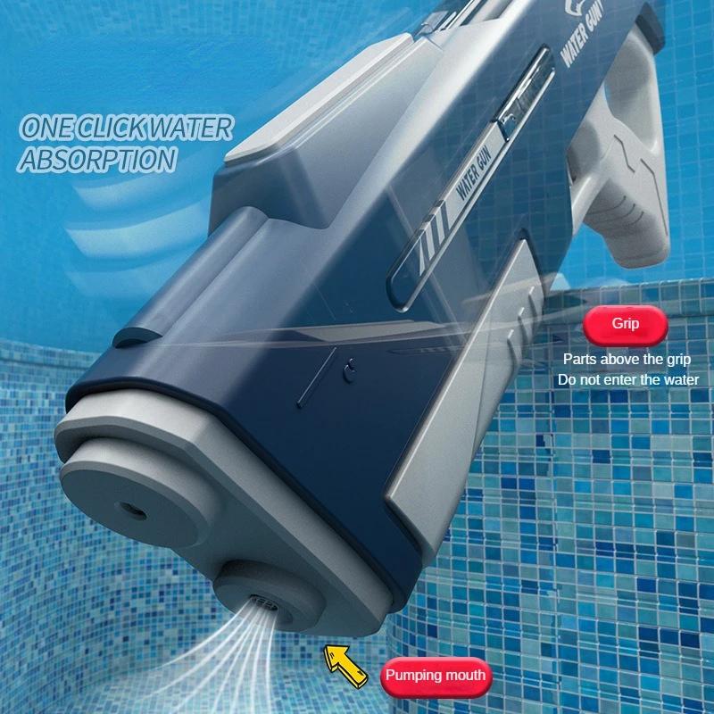 Pistole ad Acqua Elettriche Giocattoli Per Bambini Stoccaggio Acqua con un Click Pistole ad Acqua Automatiche Continue ad Alta Pressione Giocattoli Estivi per Esterno Spiaggia