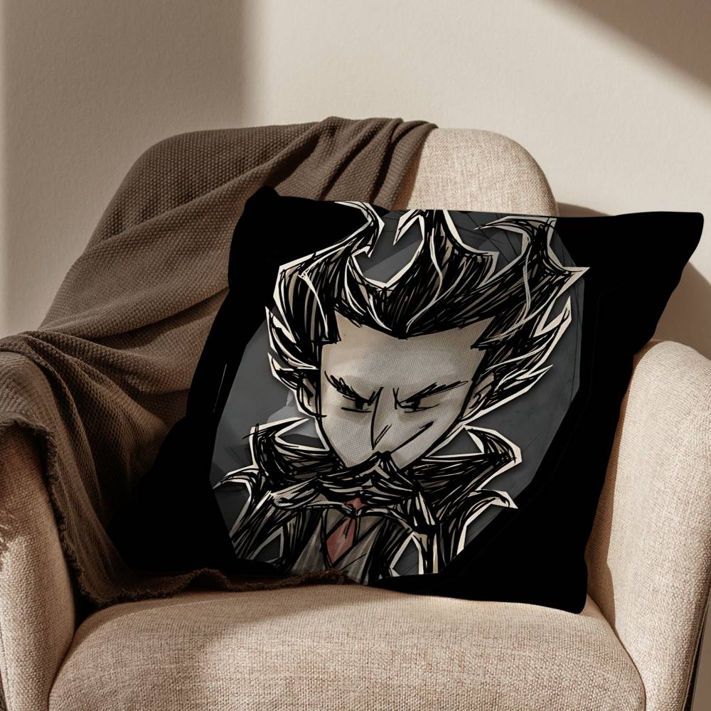Game HP SAN Dont Starve Pillow Case Square DoubleSided Printing Short Plush Sofa Cushion Cover Bedroom Bedside Pillow