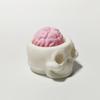 Squeezable Brain & Skull Replica, Soft Realistic Psychology Model with Expressive Eyes, Halloween Neuroscience Gift