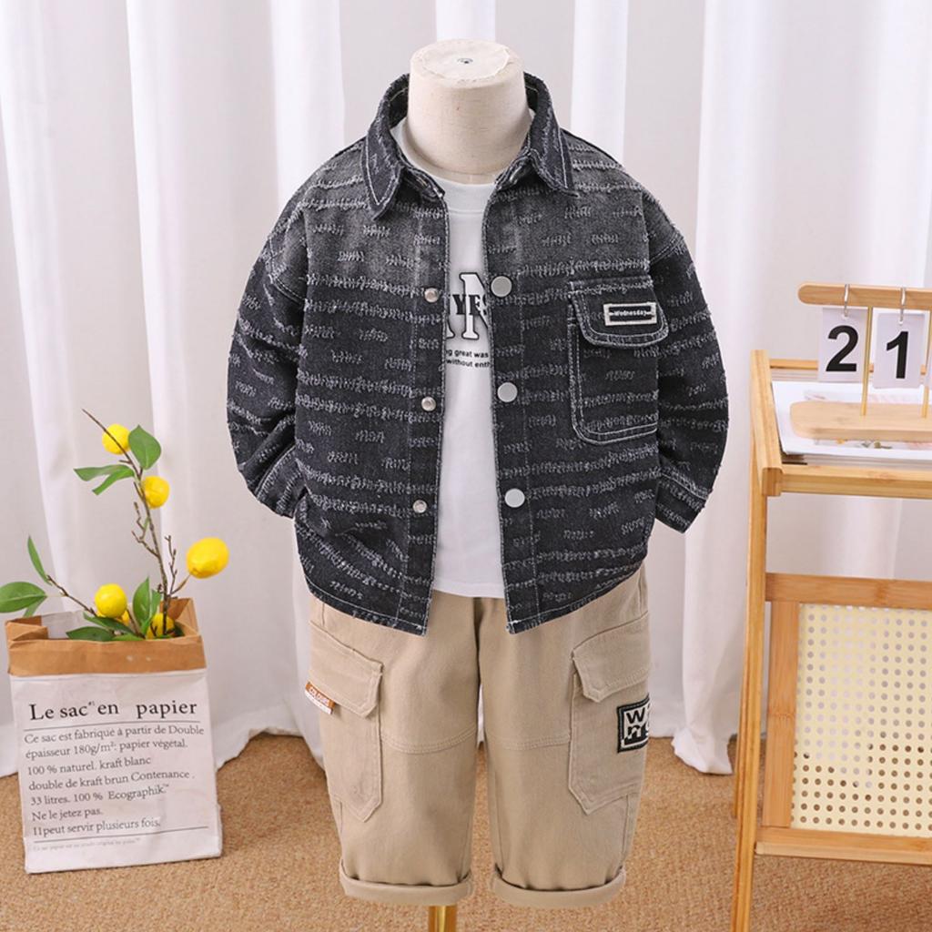 Kids Casual Long-Sleeve Set, Comfortable Daily Wear Outfits