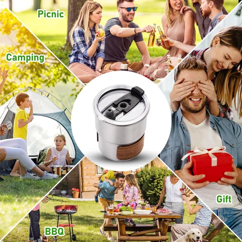304 Stainless Steel Coffee Camping Mug with Lid Water Cup Portable Coffee Cup Picnic