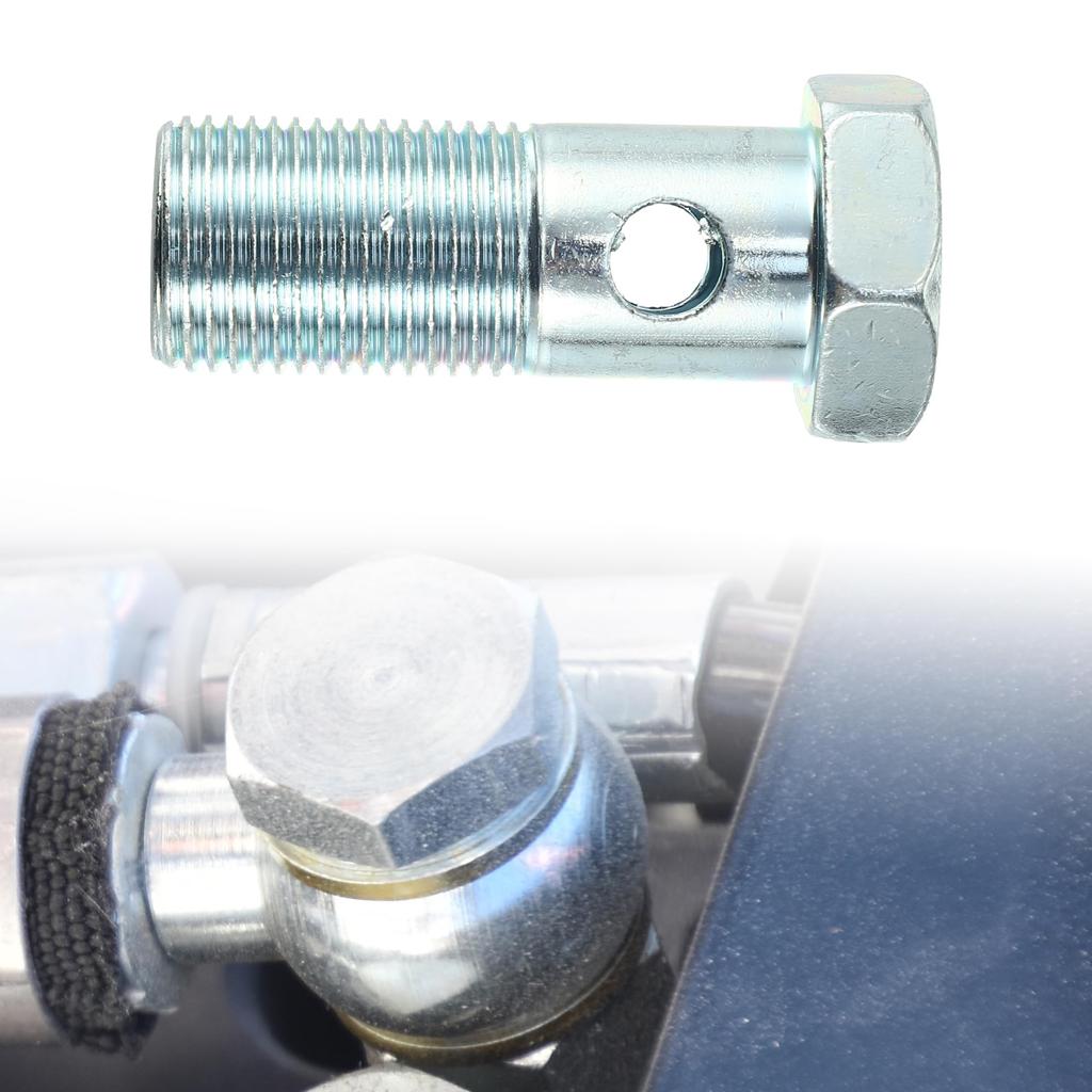 X AUTOHAUX 2 Sett Universalt Auto Banjo Bolt Bremsefittingsadaptersett Bremseledningsgjenger Bolter og Skiver M18*1.5*54