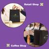 10pcs Black Kraft Paper Gift Bags with Handles Perfect for Retail Shopping, Party Favors, and Gift Packaging - Eco-Friendly Reusable Gift Totes