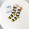Women's Spring and Autumn Trend Color Striped Anti Woven Craft Tube Socks