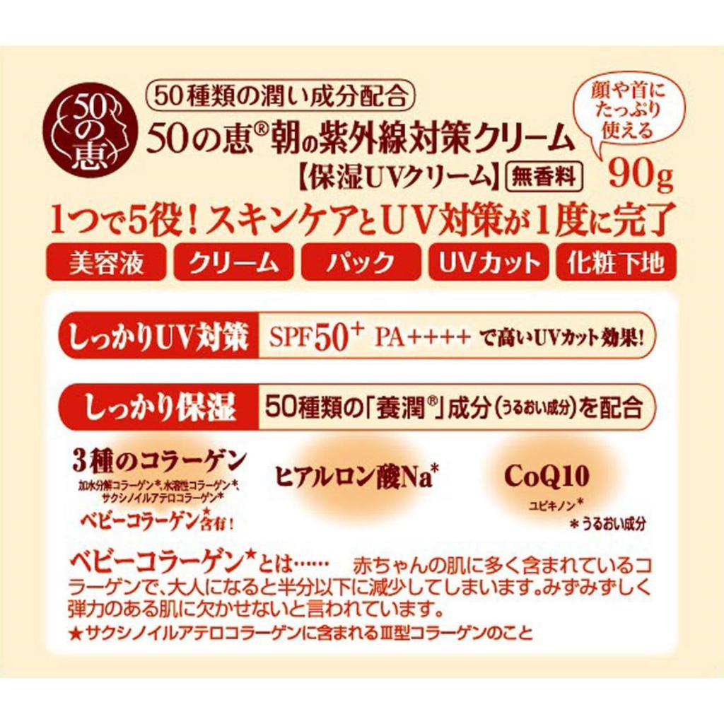 50 No Megumi Morning UV Protection Cream Morning Collagen Nourishing Cream Night Antibacterial Tissue Set (for Use) & (for Use) +
