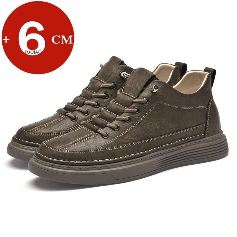 Big Size Genuine Leather Heightening Shoes Elevator Shoes Height Increasing Shoes Men Height Increase Insole 6cm Lift Sneakers