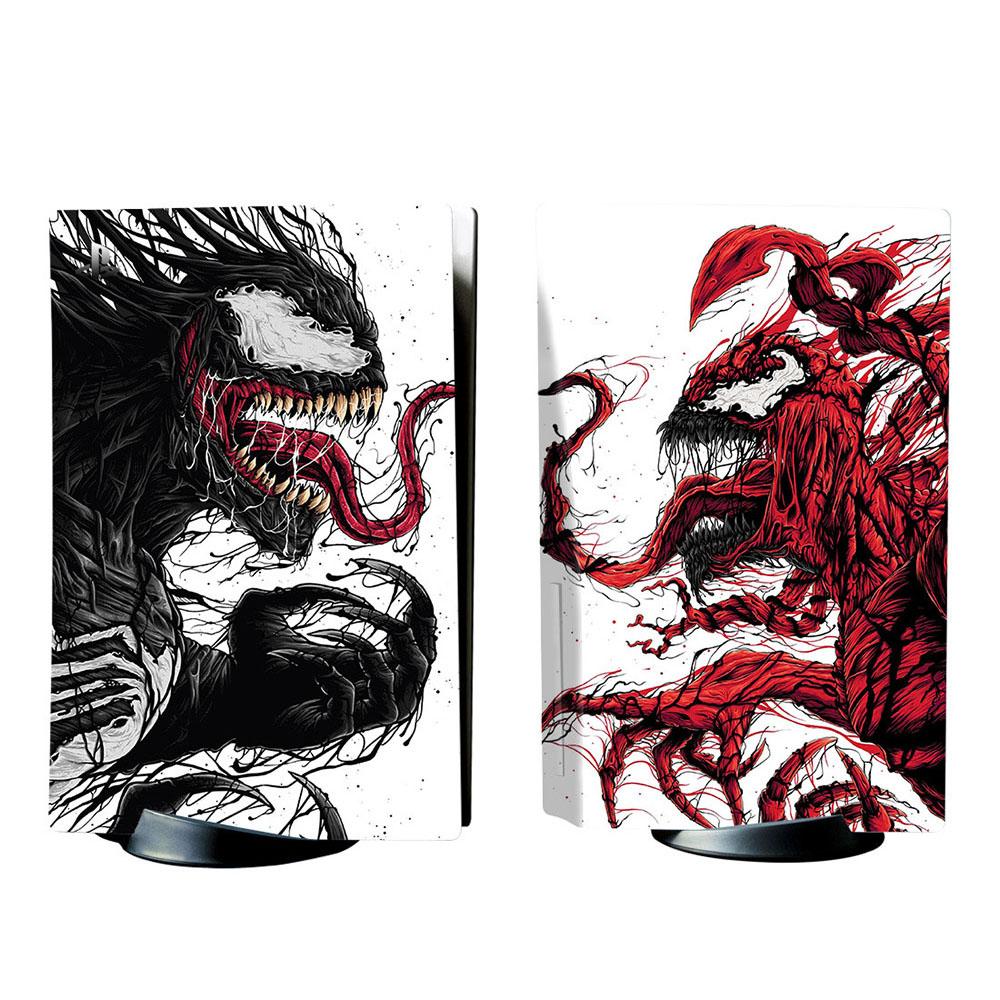 1 sada proti poškrábání Venom Carnage Skin Samolepky Decal pro konzoli PS5 Disc Edition