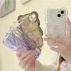 3D Cartoon Little Bear Transparent Anti-Fall Phone Case for iPhone 11/12/13/14/15/16 PROMAX
