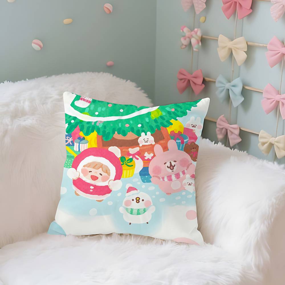 K-KANAHEI Cute Pillow Case Cushion Cover Soft Cute Throw Pillow Case For Car Sofa Pillowcase Polyester With Zipper