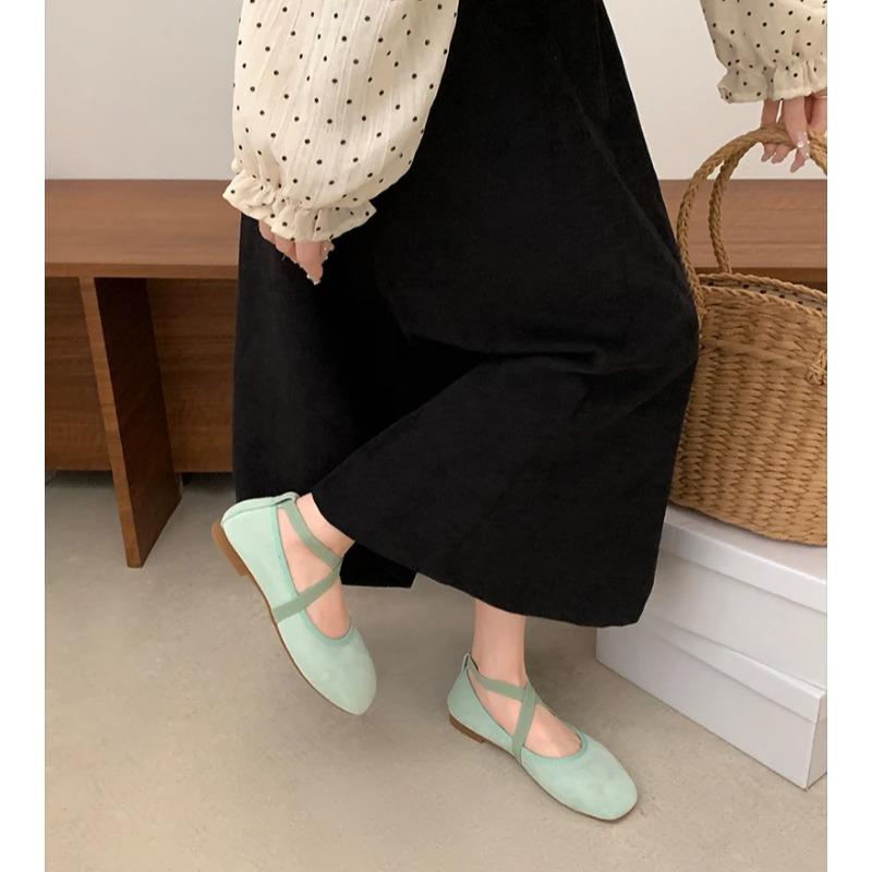 Flat Shoes Women Summer Pink Ballet Shallow Mouth Flats Sole Single Shoe Women's Soft Soled Mary Jane Shoes Pumps Zapatos