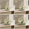 16/19/22/27cm Round Fish Bowl Aquarium Fish Tank with Square Thicken Base Plastic Clear Ecological Fish Tank Hydroponic Vase