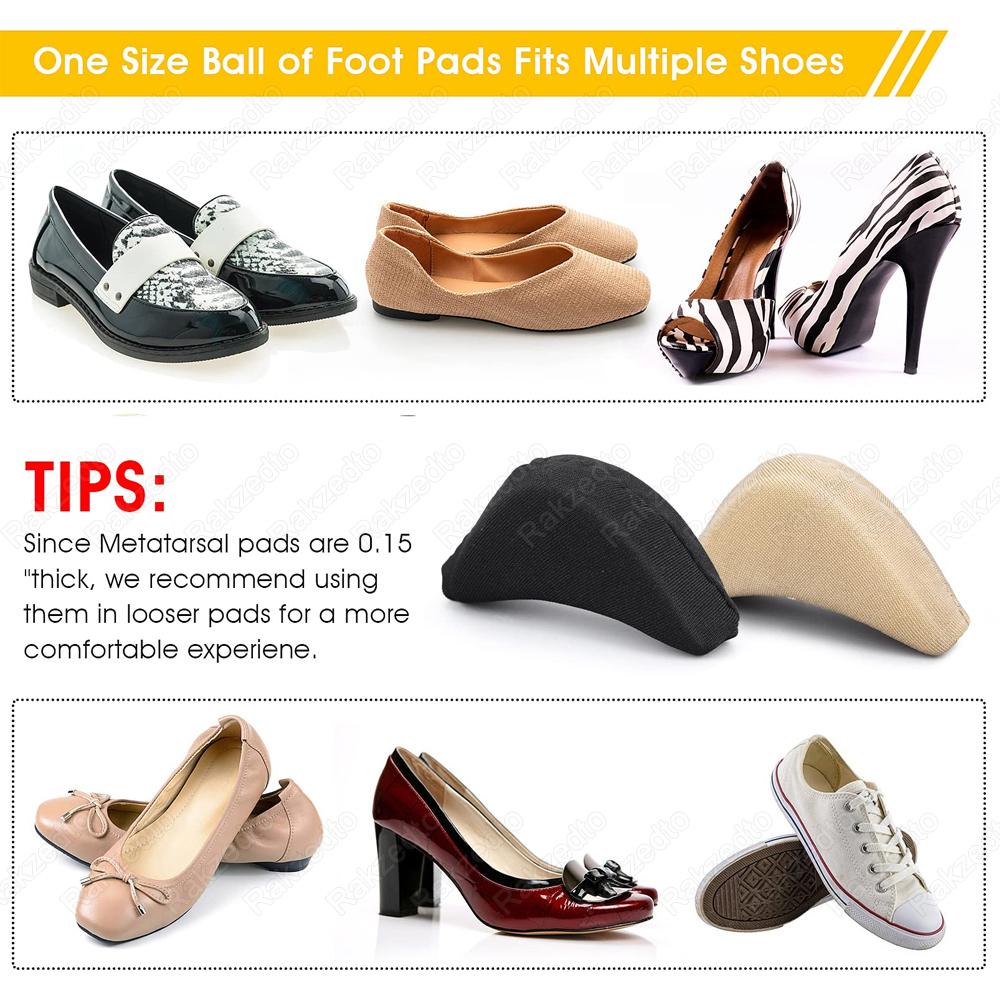 8pcs Forefoot Insert Pads Toe Plug Soft Sponge for High Heels Pain Relief Reduce Shoe Size Filler for Too Big Shoes Accessories