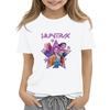 Boys Girls Round Neck Casual Printed Short-sleeved T-shirt Top