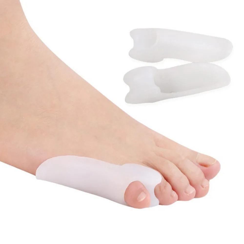 1Pair Little Toe Pinkie Foot Thumb Hallux Valgus Silicone Correction Gel Toe Bunion Guard Foot Care Toe Separator For Daily Use
