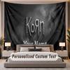 Custom Name Text Tapestry Korn Personalized Polyester Wall Tapestry For Bedroom And Room