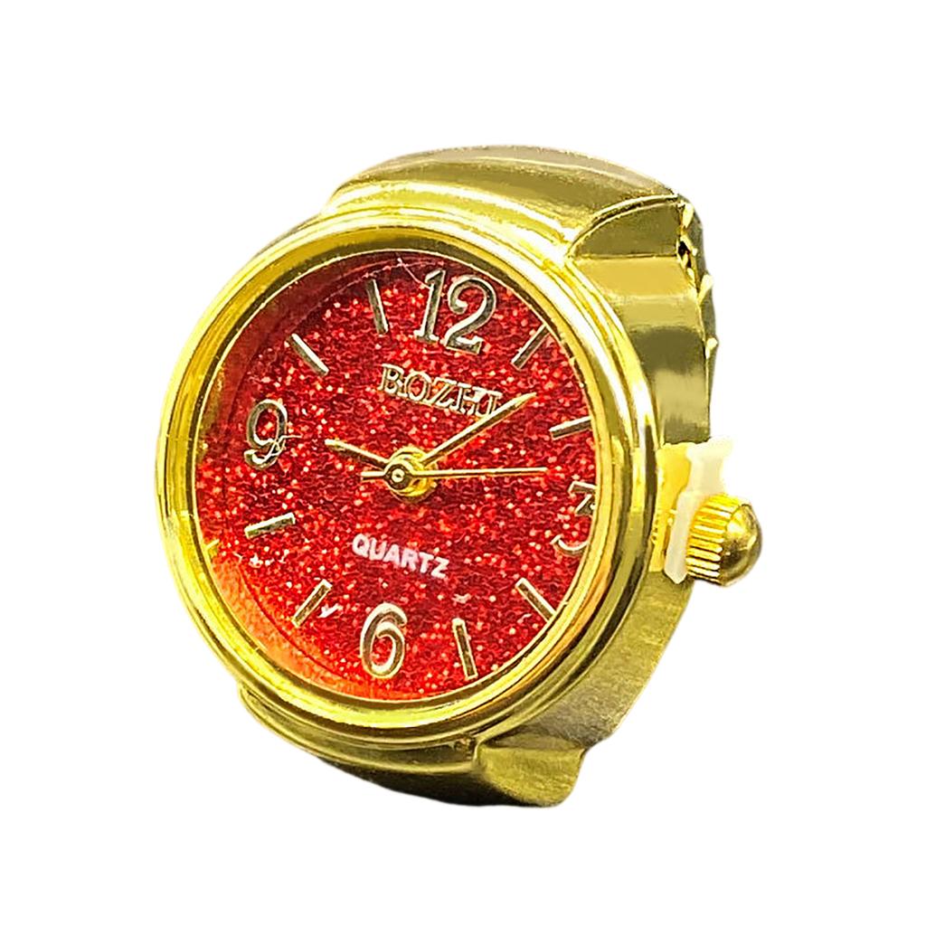 Ring Watch Fashion Square Ring Shape Watch Personality Creative Retro Style Ring Electronic Watch